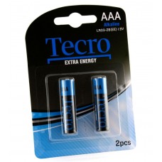 Батарейка AAA (LR03), лужна, Tecro, 2 шт, 1.5V, Blister (LR03-2B (EE))