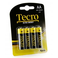 Батарейка AA (R6), солевая, Tecro, 4 шт, 1.5V, Blister (R6P-4B(UE))