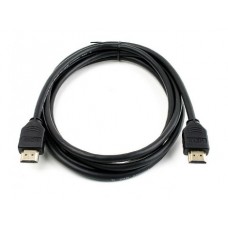Кабель HDMI - HDMI 2 м Atcom Black/Silver, V1.4, позолочені конектори, нейлонова панчоха (13781)