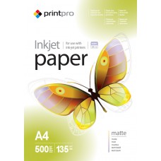Фотобумага PrintPro, матовая, A4, 135 г/м², 500 л (PME135500A4)
