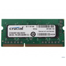 Память SO-DIMM, DDR3, 2Gb, 1600 MHz, Crucial, 1.35V (CT25664BF160BJ)