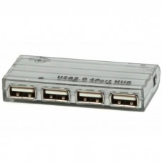 Концентратор USB 2.0 Viewcon VE410, Silver, 4 порти, БЖ