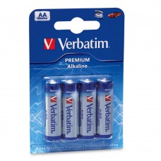 Батарейка AA (LR6), лужна, Verbatim Premium, 4 шт, 1.5V, Blister (49921)