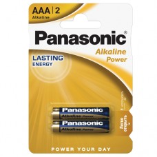 Батарейки AAA, Panasonic Alkaline Power, лужна, 2 шт, 1.5V, Blister (LR03REB/2BP)
