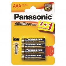 Батарейка AAA (LR03), щелочная, Panasonic Alkaline Power, 4 шт, 1.5V, Blister (LR03REB/4B1F)