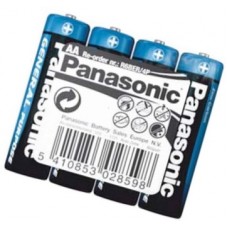 Батарейка AA (R6), солевая, Panasonic General Purpose, 4 шт, 1.5V, Shrink (R6BER/4P)