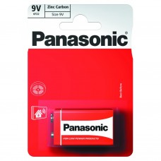 Крона сольова (6F22), Panasonic Red Zinc, 1 шт, 9V, Blister (6F22REL/1BP)