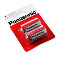 Батарейка C (R14), солевая, Panasonic Red Zink, 2 шт, 1.5V, Blister (R14REL/2BPR)
