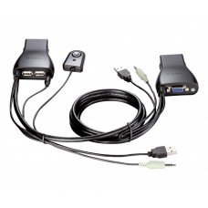 KVM переключатель D-Link KVM-221 2port USB w/cables w/audio
