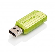 USB Flash Drive 16Gb Verbatim PinStripe, Green (49070)