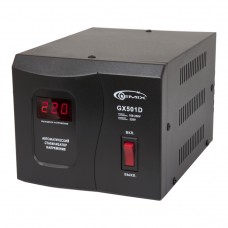 Стабілізатор Gemix GX-501D, 500 VA (350 Вт), вход. напряжение 140-260В, вых напряжение 220В + - 6,8%