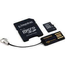 Карта памяти microSDHC, 32Gb, Class10, Kingston, Mobility Kit Gen2 (SD + USB) (MBLY10G2/32GB)