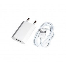 Мережевий зарядний пристрій Voltex, White, 1xUSB, 1A, кабель USB <-> iPhone5