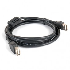 Кабель-удлинитель USB 2.0 (AM) - USB 2.0 (AF), Black, 3 м, Gemix, ферритовый фильтр (GC1615-3)