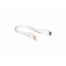 Кабель USB <-> microUSB, Continent, White, 20 см, з магнітом, Box (DCU-1022WT)