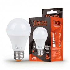 Лампа светодиодная E27, 10 Вт, 4000K, A60, Tecro, 810 Лм, 220V (TL-A60-10W-4K-E27)