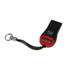 Card Reader внешний Black&Red, Polybag microSD USB 2.0