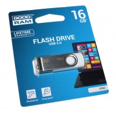 USB Flash Drive 16Gb Goodram Twister White / 19/8Mbps / UTS2-0160W0R11