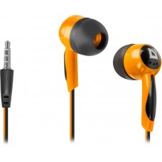 Навушники Defender Basic 604, Black/Orange, 3.5 мм, вакуумні, 85 дБ, 32 Ом, 1.1 м (63606)