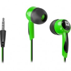 Навушники Defender Basic 604, Black/Green, 3.5 мм, вакуумні, 85 дБ, 32 Ом, 1.1 м (63607)