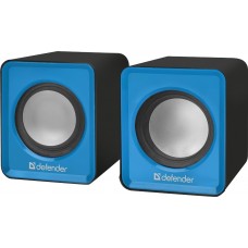 Колонки 2.0 Defender SPK 22, Blue/Black, 5 Вт, 3.5 мм, питание от USB, регулятор громкости (65501)