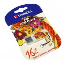 USB Flash Drive 16Gb Verbatim Store'N'Go Mini Tattoo Koi / 49886