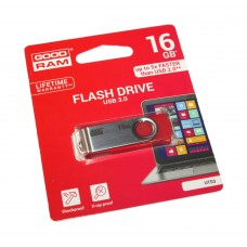 USB 3.0 Flash Drive 16Gb Goodram Twister, Silver/Red (UTS3-0160R0R11)