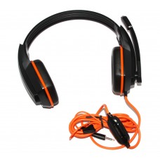 Навушники Gemix W-330 Black/Orange, мікрофон, ігрова гарнітура