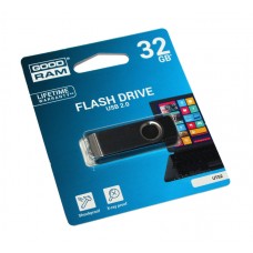 USB Flash Drive 32Gb Goodram UTS2 Twister/ Black/Silver / 17/9Mbps  / UTS2-0320K0R11