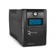 Джерело безперебійного живлення Ritar RTP800 (480W) Proxima-D, LCD, AVR, 4st, 2xSCHUKO socket, 1x12V9Ah, plastik Case. Q4