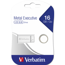 USB Flash Drive 16Gb Verbatim Metal Executive, Silver, металлический корпус (98748)