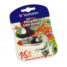 USB Flash Drive 16Gb Verbatim Store'N'Go Mini Tattoo Phoenix / 49887