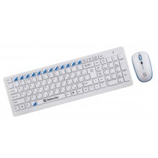 Комплект (клавиатура+мышь) беспроводной Defender Skyline 895 Nano W White