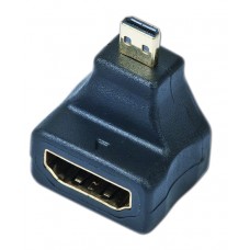 Адаптер Micro HDMI (M) - HDMI (F), Cablexpert, Black, угловой разъем 90 градусов (A-HDMI-FDML)