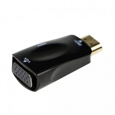 Адаптер HDMI (M) - VGA (F), Cablexpert, Black, аудіокабель (A-HDMI-VGA-02)