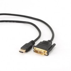 Кабель HDMI - DVI 10 м Cablexpert, V1.3/19-пін (CC-HDMI-DVI-10MC)