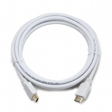 Кабель HDMI - HDMI 3 м Cablexpert White, V2.0, позолочені конектори (CC-HDMI4-W-10)