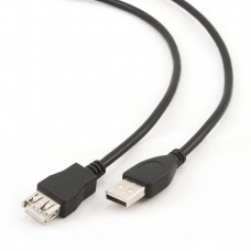Кабель-подовжувач USB 2.0 (AM) - USB 2.0 (AF), Black, 3 м, Cablexpert (CCP-USB2-AMAF-10)