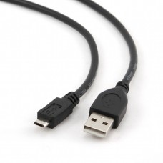 Кабель USB - micro USB 0.3 м Cablexpert Black, премиум (CCP-mUSB2-AMBM-0.3M)
