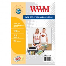 Фотобумага WWM, сублимационная, A3, 100 г/м², 20 л (SP100.A3.20)