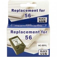 Картридж HP №56 (C6656AE), Black, MicroJet (HC-E01L)