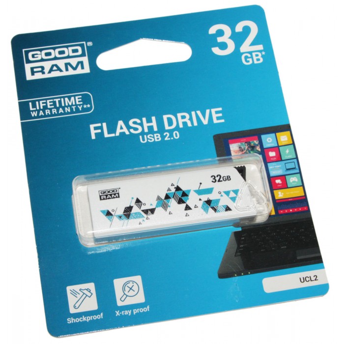 USB Flash Drive 32Gb Goodram UCL2, White (UCL2-0320W0R11)
