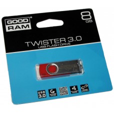 USB 3.0 Flash Drive 8Gb Goodram Twister, Red (UTS3-0080R0R11)