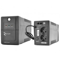 ИБП Ritar RTP800L-U (480W) Proxima-L, LED, AVR, 4st, USB, 2xSCHUKO socket, 1x12V9Ah, plastik Case