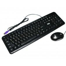 Комплект HQ-Tech KM-102, Gray, клавиатура (PS/2) + мышь (USB)