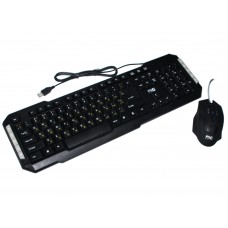 Комплект HQ-Tech KM-219, Black, USB, мультимедія (клавіатура+миша)