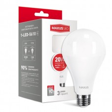 Лампа світлодіодна E27, 20W, 4100K, A80, Maxus, 1900lm, 220V (1-LED-5610)