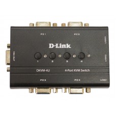 KVM переключатель D-Link DKVM-4U 4-портовый KVM c портами USB