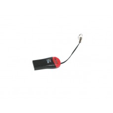 Card Reader зовнішній Black&Red, Polybag microSD USB 2.0 / ОЕМ