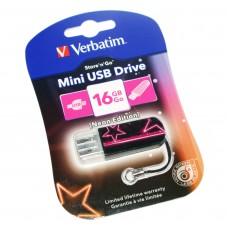 USB Flash Drive 16Gb Verbatim Store'N'Go Mini Neon Pink / 49396
